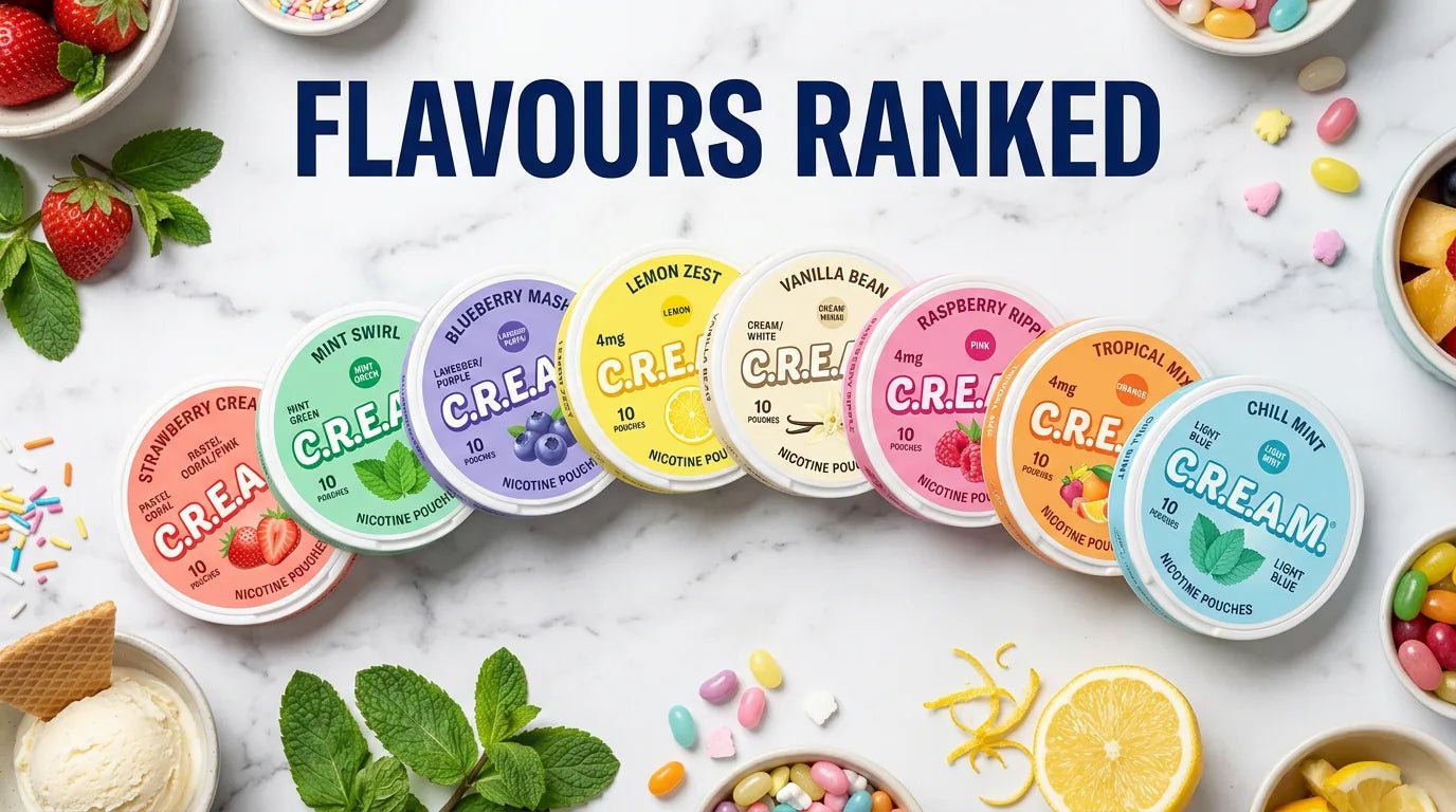 C.R.E.A.M Nicotine Pouches Flavours Ranked: Every Flavour Reviewed - The Snus Outlet