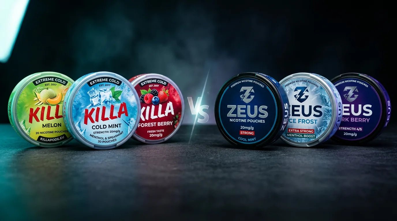 Killa vs ZEUS Nicotine Pouches: Which Ultra-Strong Brand Wins? - The Snus Outlet