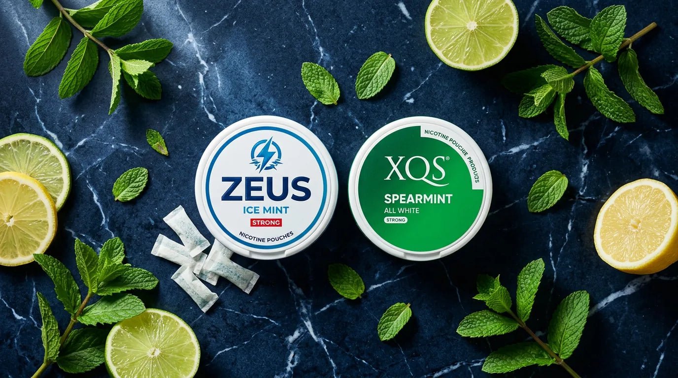 ZEUS vs XQS Nicotine Pouches: Strength, Flavour and Value Compared - The Snus Outlet