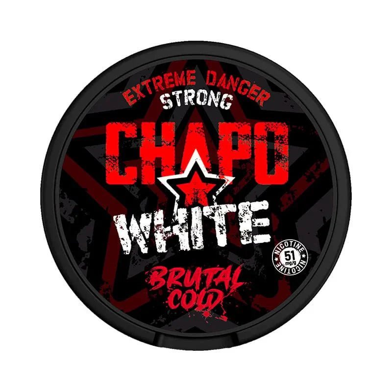CHAPO WHITE Brutal Cold Danger Strong 30mg - The Snus Outlet