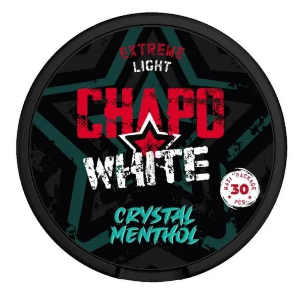 Chapo White Crystal Menthol Light 6mg - MAXI (30pcs) - The Snus Outlet