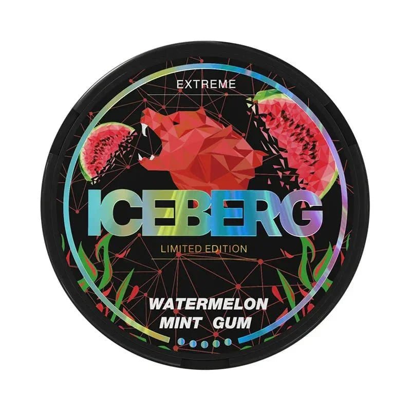 ICEBERG Watermelon Mint Gum 40mg - The Snus Outlet