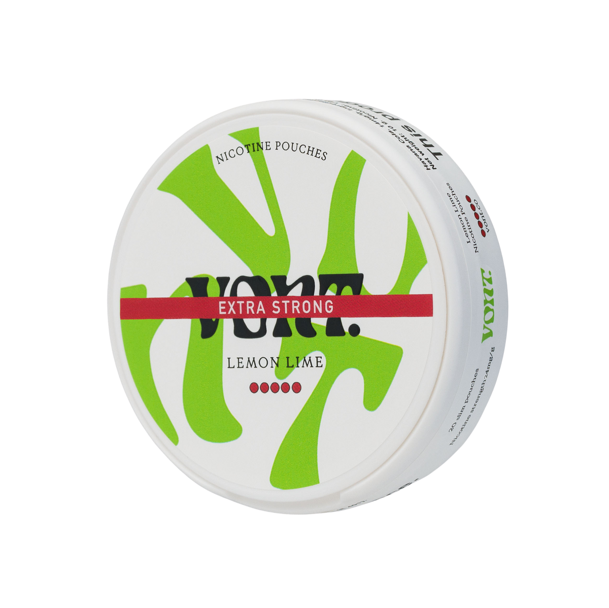 Vont Lemon Lime Extra Strong 12mg side view - The Snus Outlet