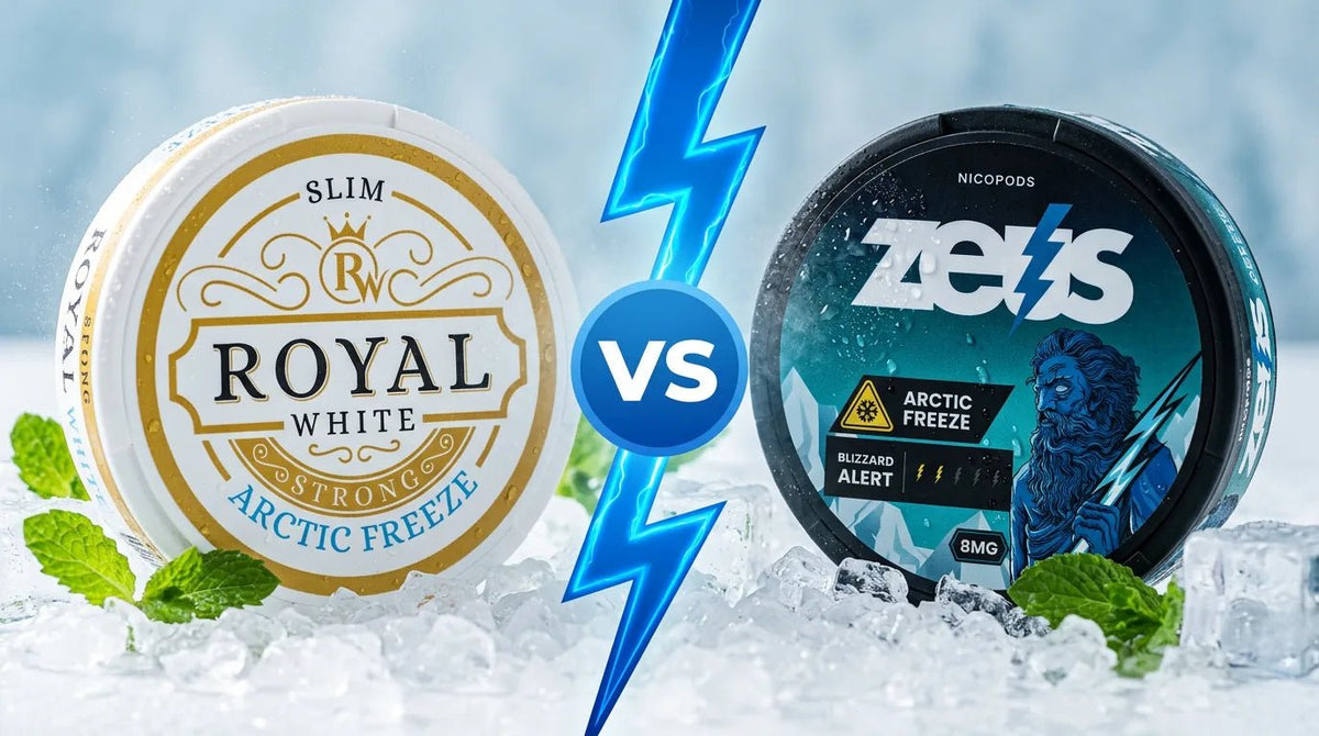 Royal White vs ZEUS Nicotine Pouches: Same Maker, Different Kick - The Snus Outlet
