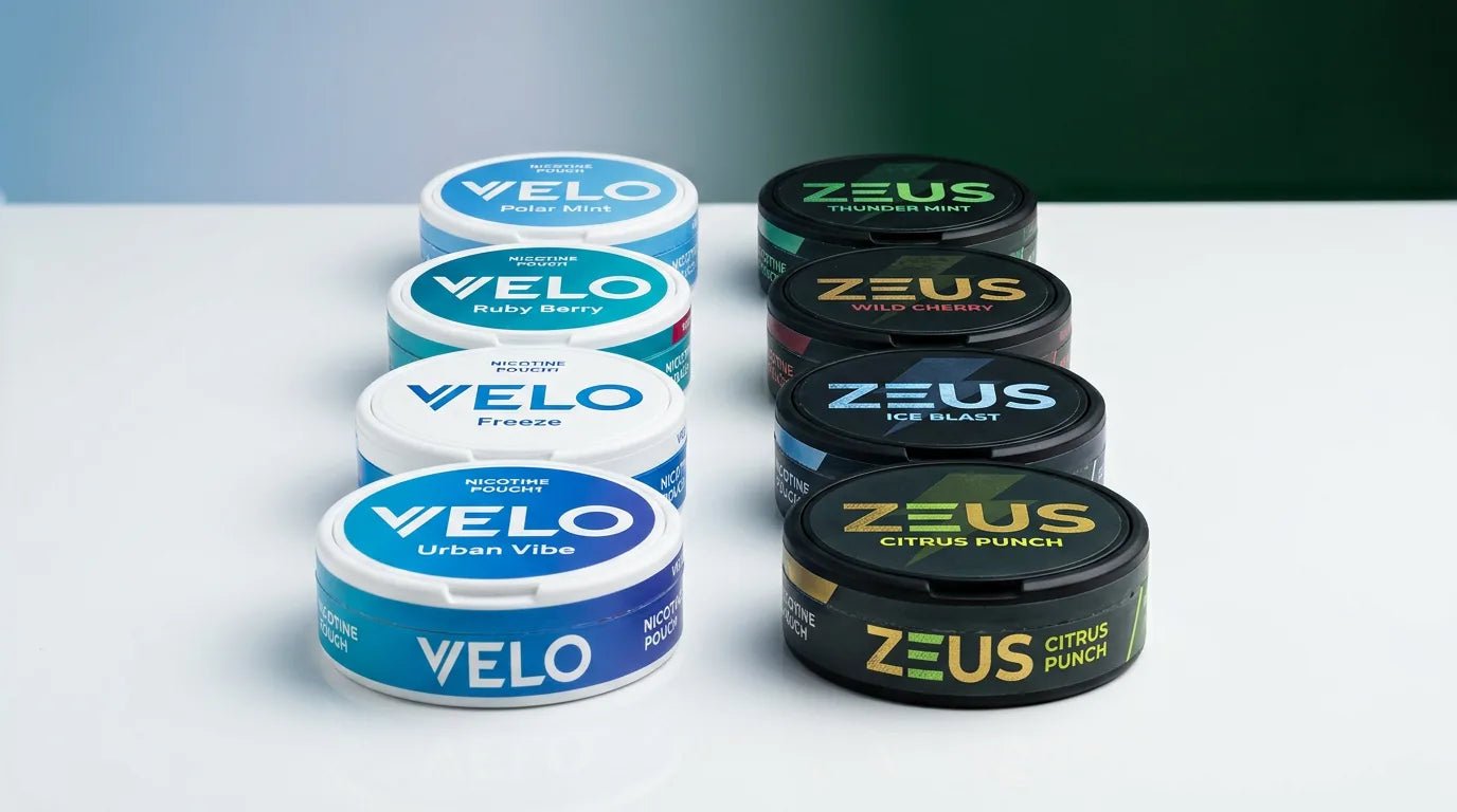 VELO vs ZEUS Nicotine Pouches: Strength, Flavours and Who Wins in 2026 - The Snus Outlet