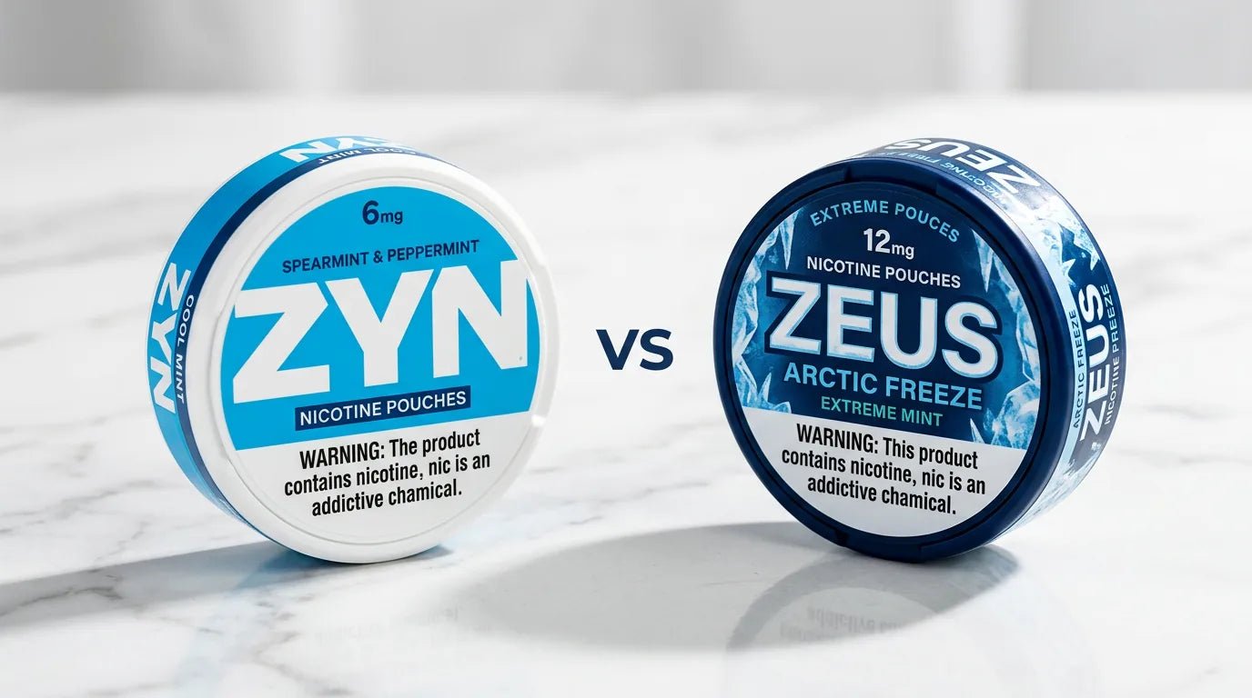 ZYN vs ZEUS Nicotine Pouches: The Ultimate 2026 Comparison - The Snus Outlet