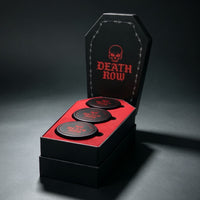 Death Row Casket – the open casket with Death Row cans