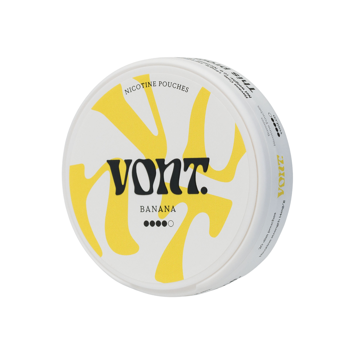 Vont Banana Strong 7mg side view - The Snus Outlet