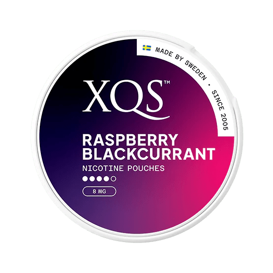 XQS Raspberry Blackcurrant Strong 8mg - The Snus Outlet
